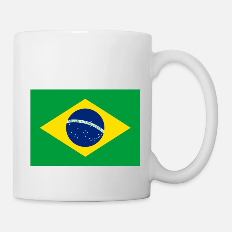 Brasil flag - Tasse - Weiß