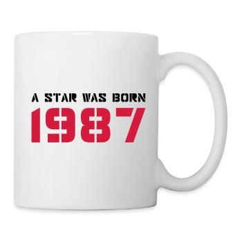 Geburtsjahr Geburtstag Born In - Made in 1987 - Tasse - Weiß - Rechts