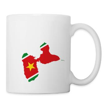 Carte Guadeloupe - Mug blanc - blanc - Droite