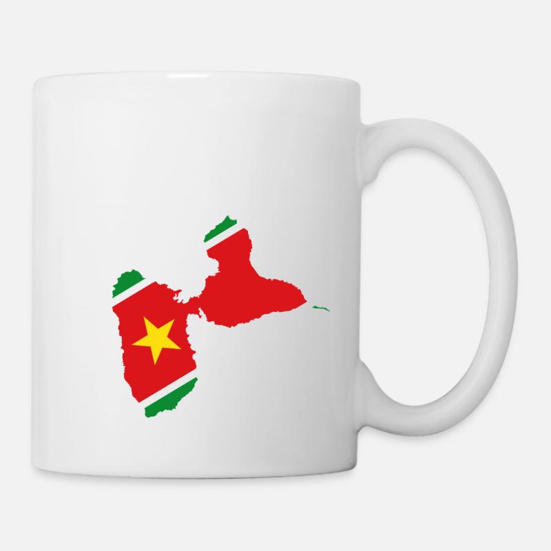 Carte Guadeloupe - Mug blanc - blanc