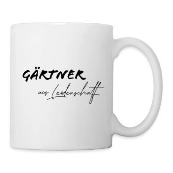 Gärtner aus Leidenschaft, Designfarbe editierbar - Tasse - Weiß - Rechts