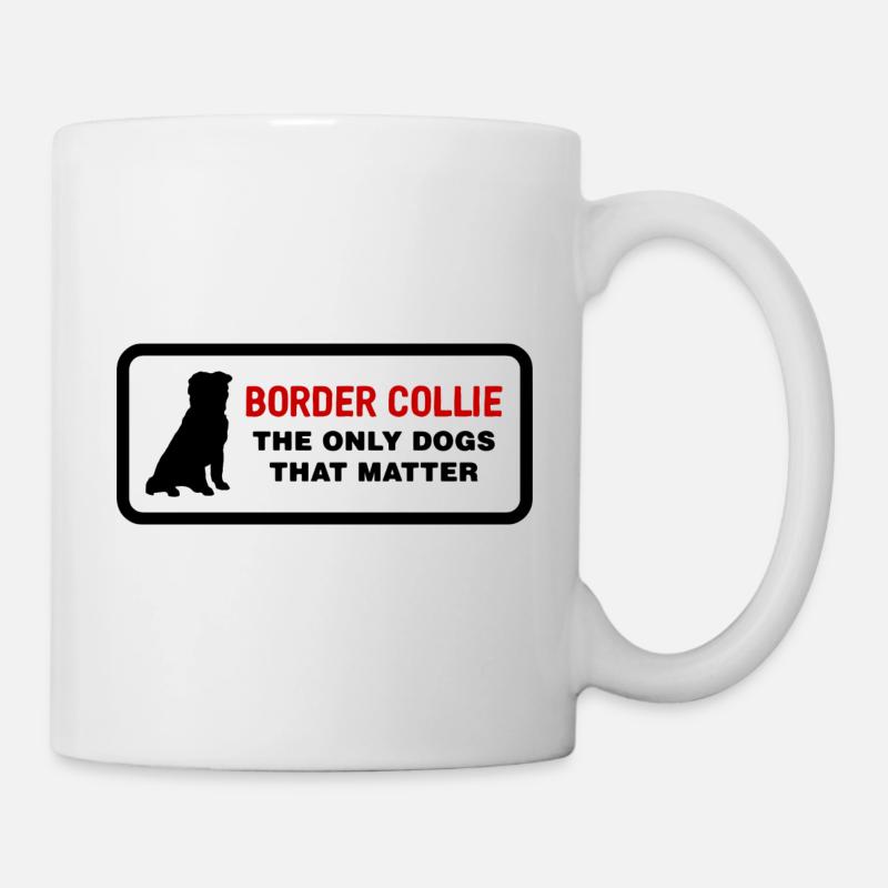 Border collie (bordure) - Mug blanc - blanc
