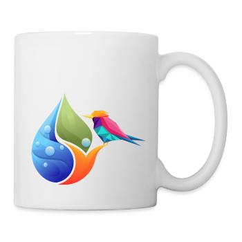 Polygonal Tier farbenfroh geometrie hand birne - Tasse - Weiß - Rechts