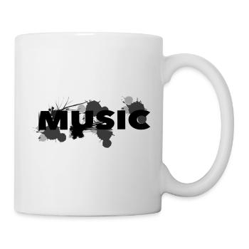 Écouter de la musique - Mug blanc - blanc - Droite