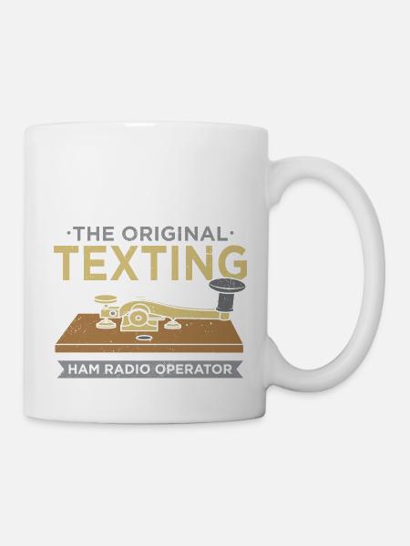 HAM RADIO : Texte original - Mug blanc - blanc