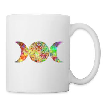 Fleur de Vie - Déesse Triple Lune 3 - Mug blanc - blanc - Droite