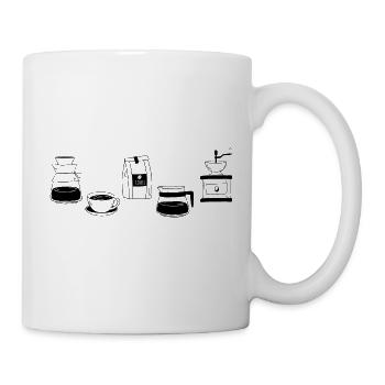 Coffee Geschenk Barista Kaffeeliebhaber - Tasse - Weiß - Rechts