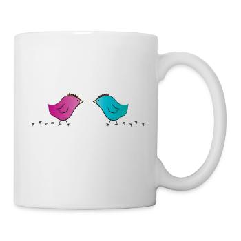 Küken Couple Amour - Mug blanc - blanc - Droite