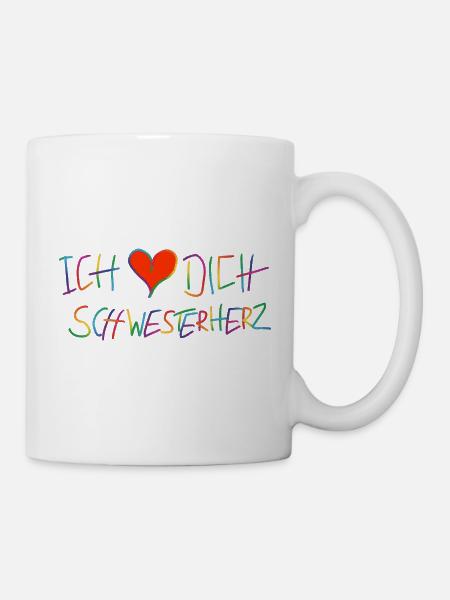 schwesterherz - Tasse - Weiß