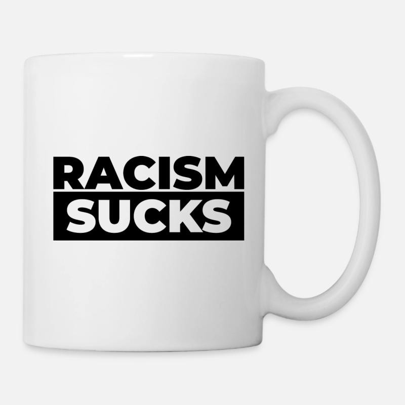 Racism sucks gift tolerance human rights - Mug - white