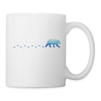 Laufender Eisbär - Tasse - Weiß - Rechts