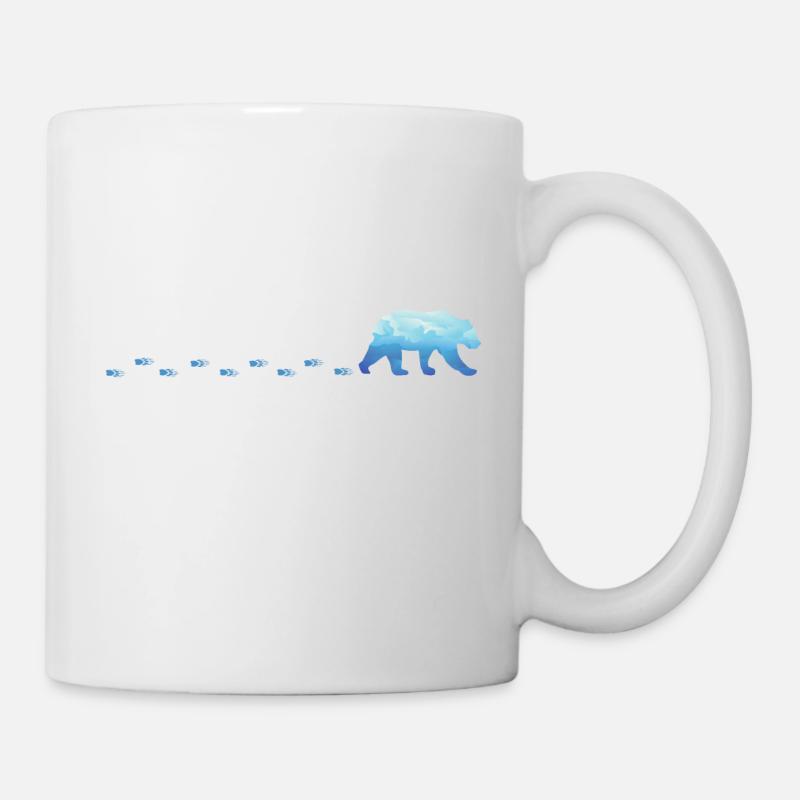 Laufender Eisbär - Tasse - Weiß