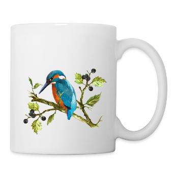 Bunter Vogel - Tasse - Weiß - Rechts