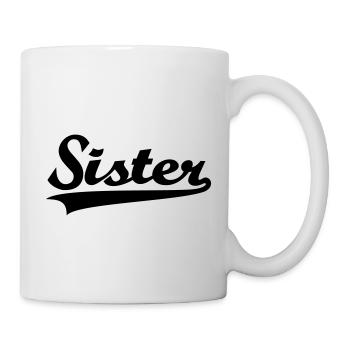 Sister Inscription Sœur cadeau cool - Mug blanc - blanc - Droite