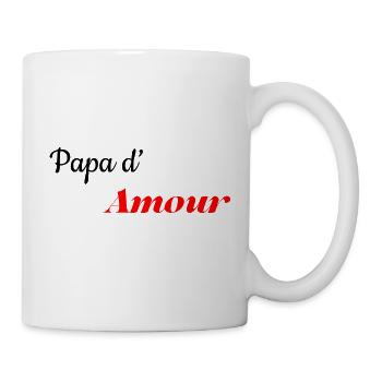 papa d amour - Mug blanc - blanc - Droite
