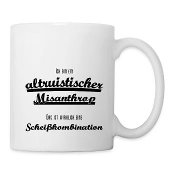 Altruistischer Misanthrop (sw) - Tasse - Weiß - Rechts
