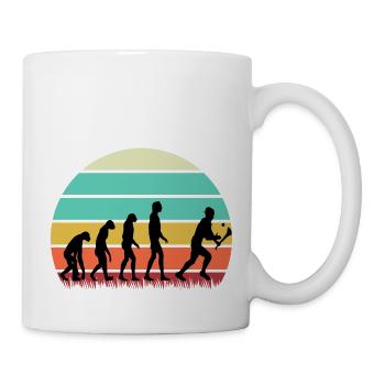 Die Evolution von Hurling - Tasse - Weiß - Rechts