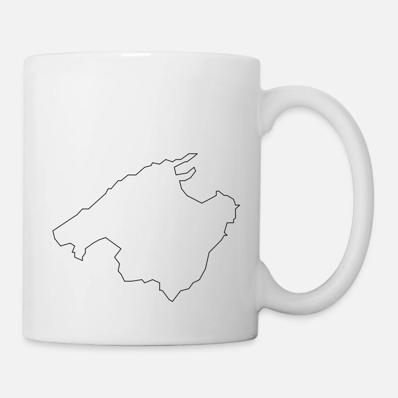 Mallorca Karte - Tasse - Weiß
