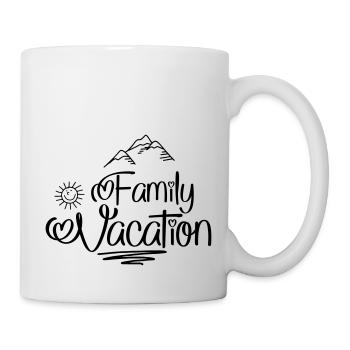 Ferien mit der Familie - Tasse - Weiß - Rechts
