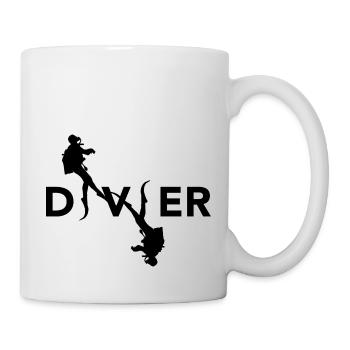 Plongeur Taucher - Mug blanc - blanc - Droite