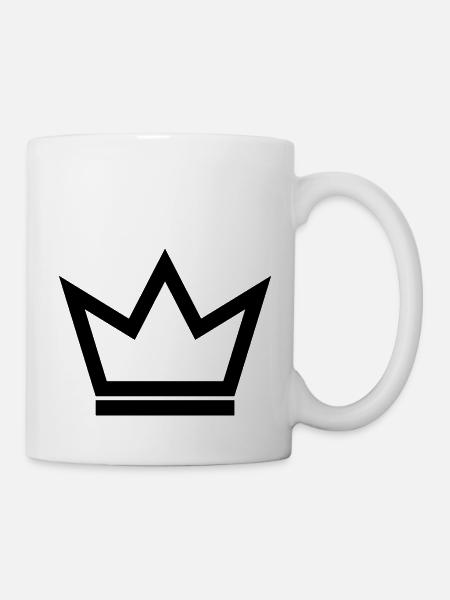 Krone Prinzessin König Königin Symbol Vektor - Tasse - Weiß