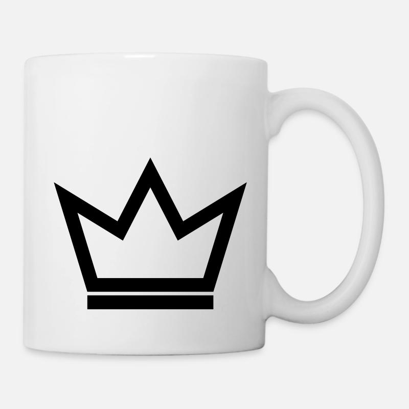 Krone Prinzessin König Königin Symbol Vektor - Tasse - Weiß