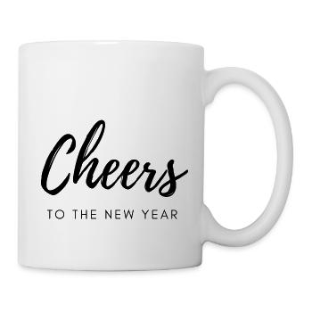 Cheers - Happy new Year - Tasse - Weiß - Rechts