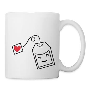 sachet de thé heureux - Mug blanc - blanc - Droite