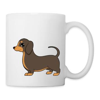 Dackel - Tasse - Weiß - Rechts