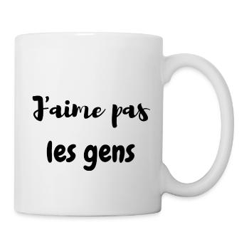 J'aime pas les gens - humour - Mug blanc - blanc - Droite