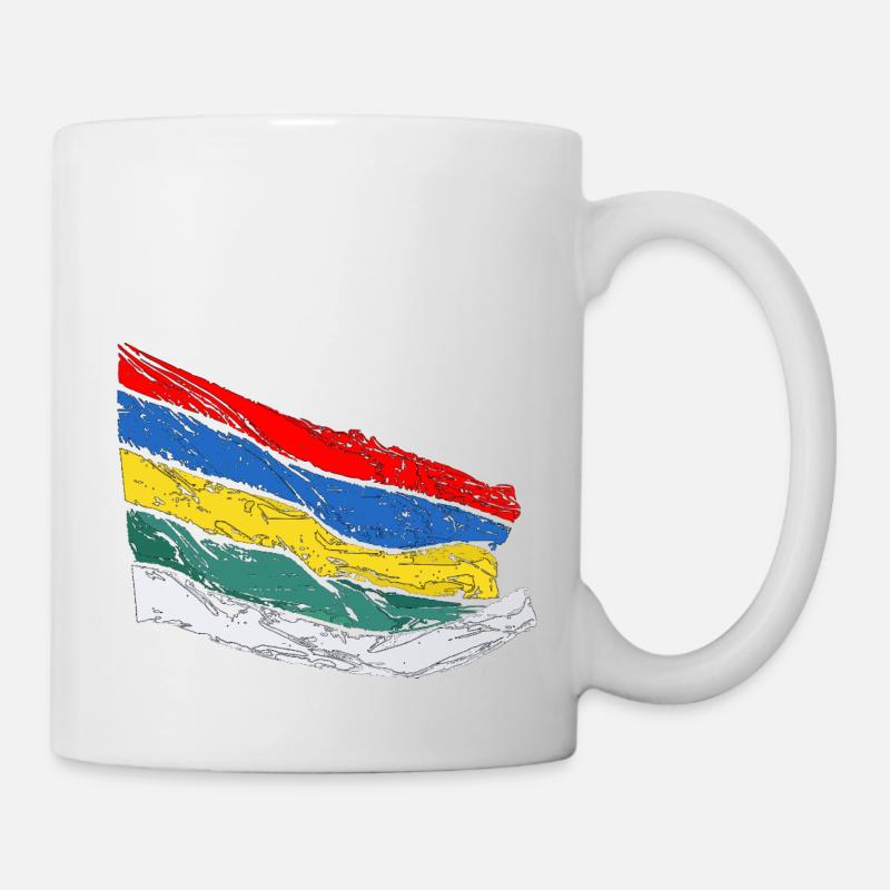 Terschellinger flag - Flag of Terschelling - Mug - white