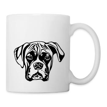boxer WITHOUT BACKGROUND - Tasse - Weiß - Rechts