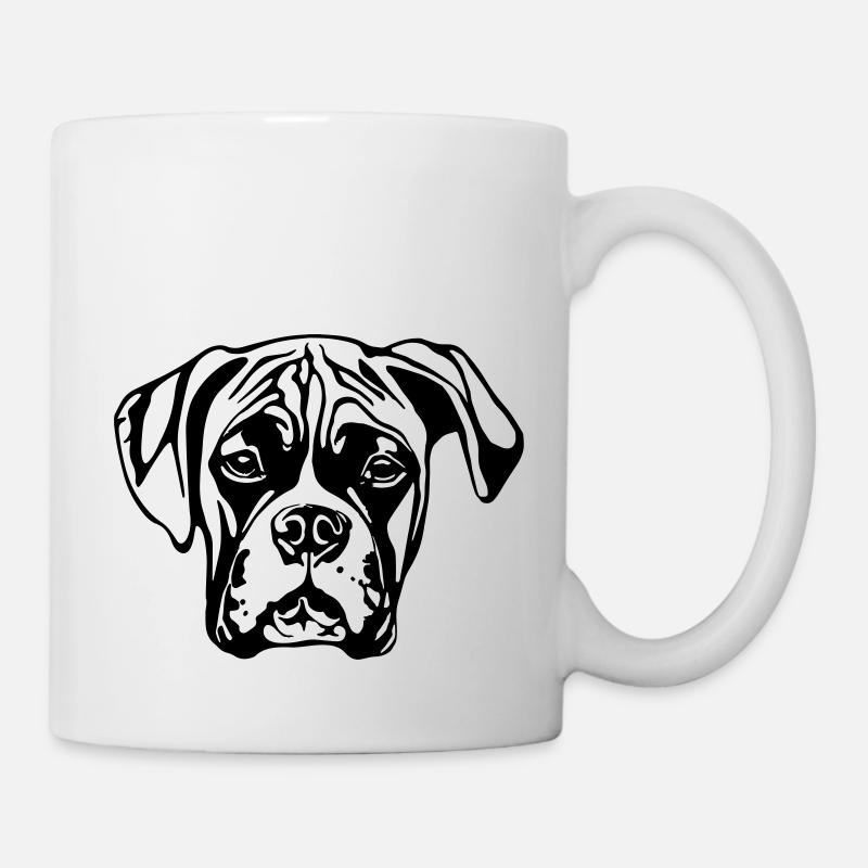 boxer WITHOUT BACKGROUND - Tasse - Weiß