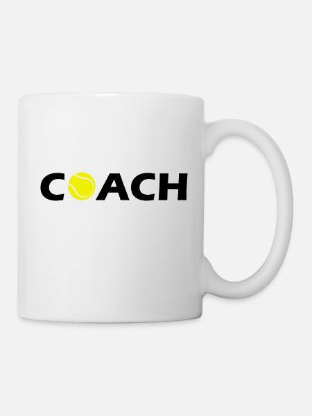 tennis coach - Mug - white