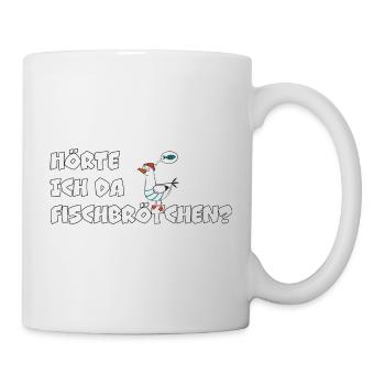 Fischbrötchen - Möwe - Tasse - Weiß - Rechts