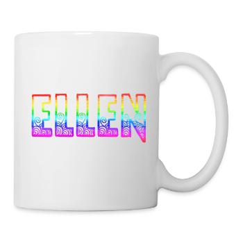 ellen rs regenbogen - Tasse - Weiß - Rechts