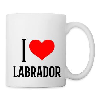 I heart labrador - j'aime mon labrador - Mug blanc - blanc - Droite