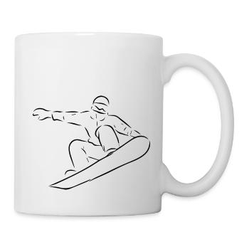 Snowboard Snowboarder - Mug blanc - blanc - Droite