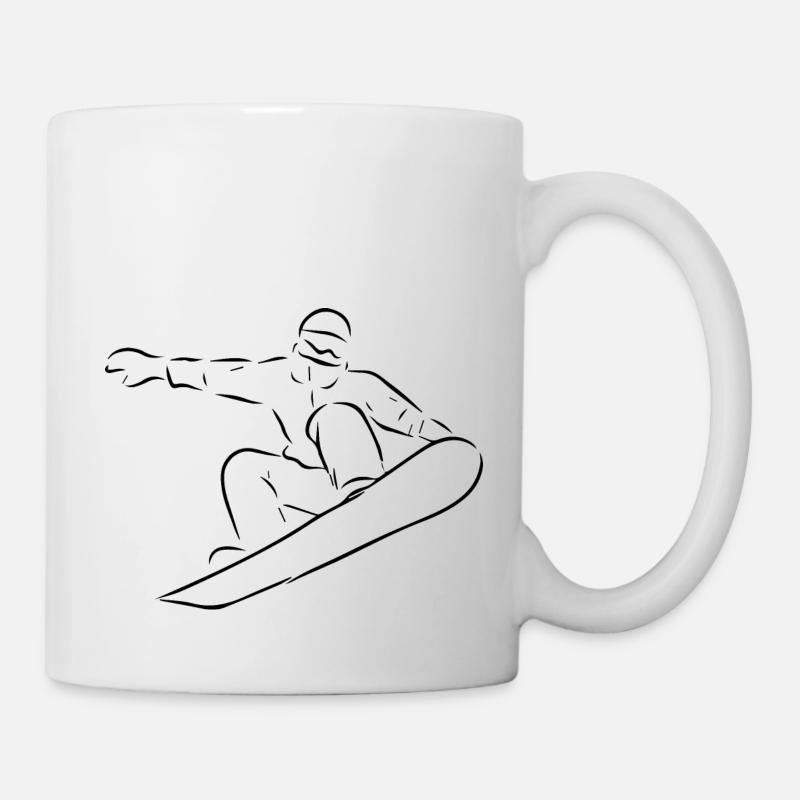 Snowboard Snowboarder - Mug blanc - blanc