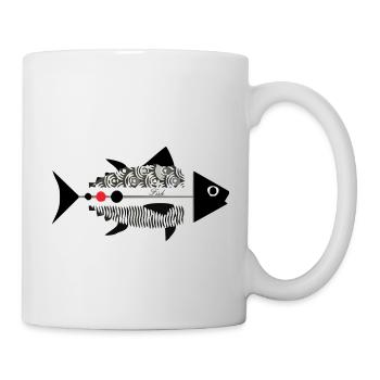 Fisch - Tasse - Weiß - Rechts