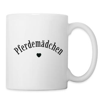 Pferdemädchen Herz Pferd reiten Geschenk - Tasse - Weiß - Rechts