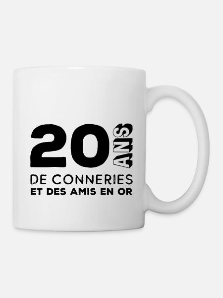 20 ans de conneries - Mug blanc - blanc