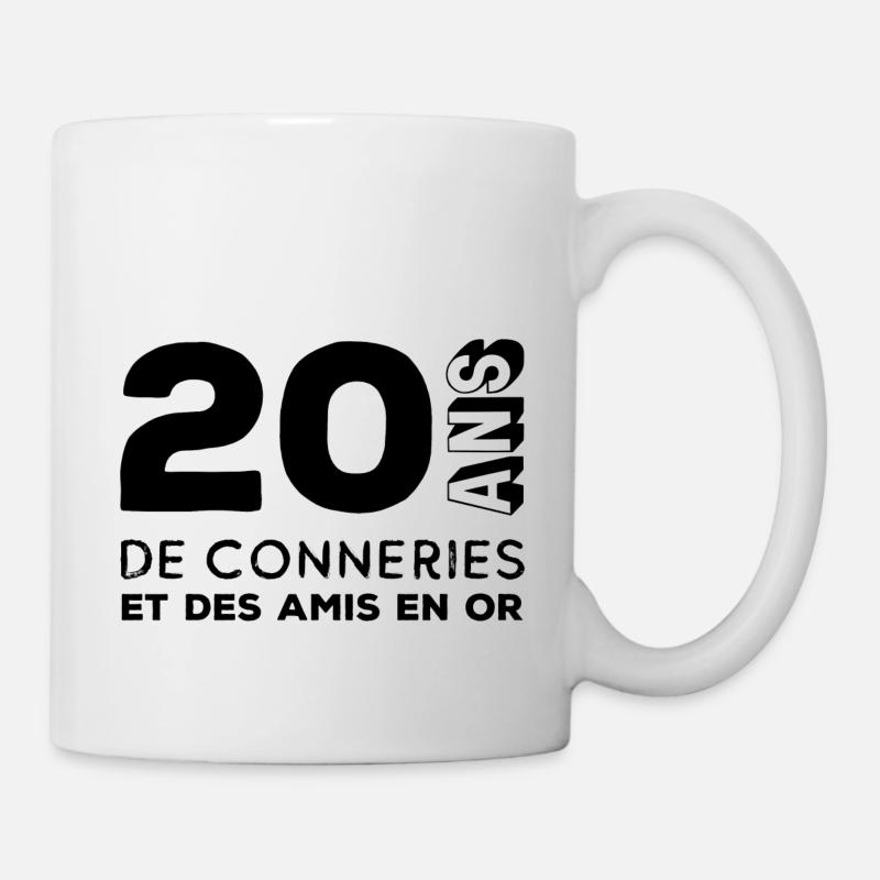 20 ans de conneries - Mug blanc - blanc