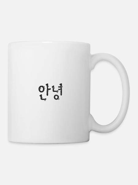 Bonjour Annyeong Corée K-Pop coréenne K-Drama - Mug blanc - blanc