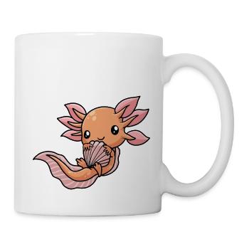 Axolotl Salamander - Tasse - Weiß - Rechts