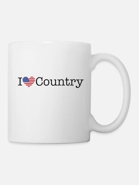 I love Country - Tasse - Weiß