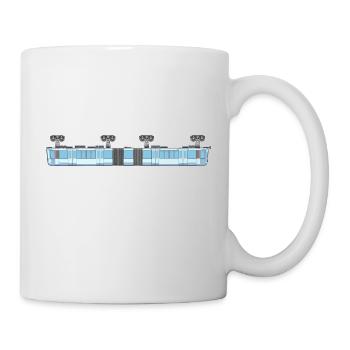 Schwebebahn lang - Tasse - Weiß - Rechts