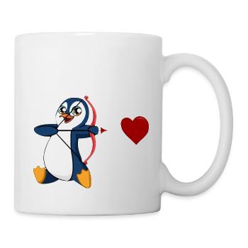 pingouin saint-valentin empereur manchot roi manchot - Mug blanc - blanc - Droite