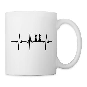 Herzschlag für Schach Spieler - Tasse - Weiß - Rechts