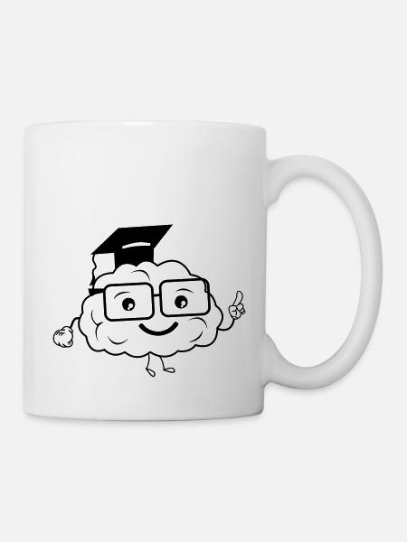 smart brain - Tasse - Weiß